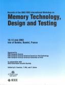 Cover for Proceedings of the 2002 IEEE International Workshop on Memory Technology, Design and Testing : (MTDT 2002) : 10-12 July, 2002, Isle of Bendor, France