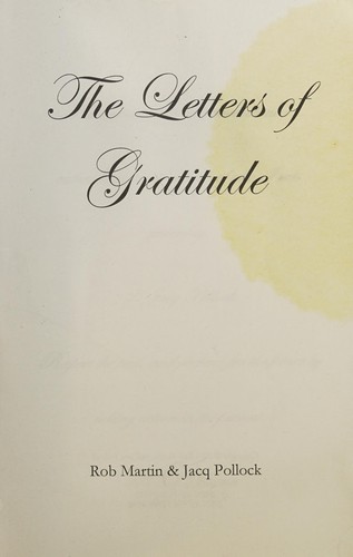 Cover for The Letters of Gratitude