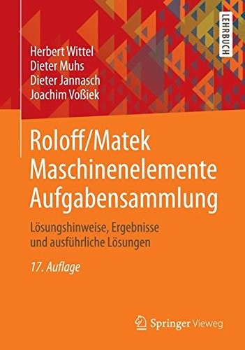Cover for Roloff/Matek Maschinenelemente Aufgabensammlung