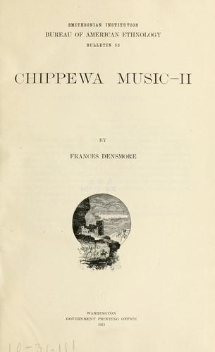 Cover for Chippewa music