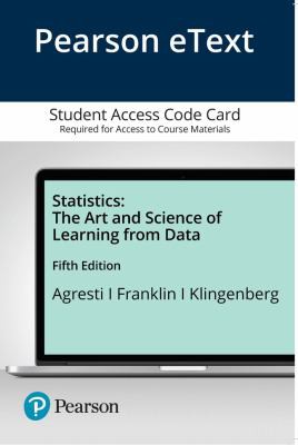 Cover for Pearson EText Statistics