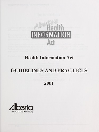 Cover for Alberta's Health Information Act