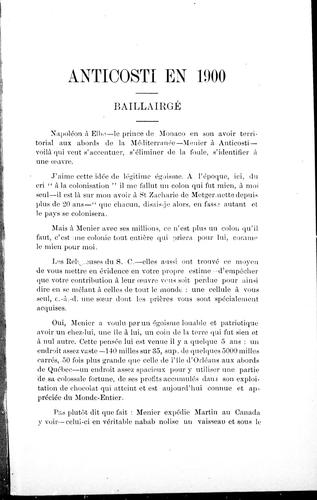 Cover for Anticosti en 1900