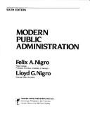 Cover for Modern public administration