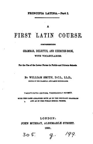 Cover for A FIRST LATIN COURSE