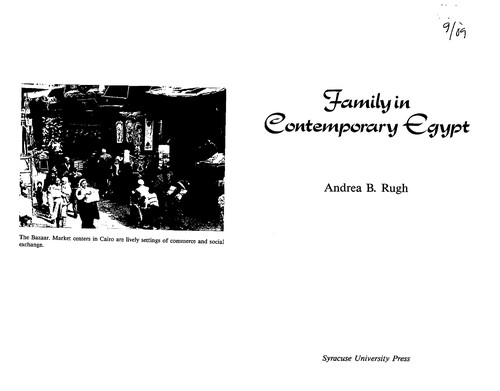 Cover for Family in Contemporary Egypt (Contemporary Issues in the Middle East