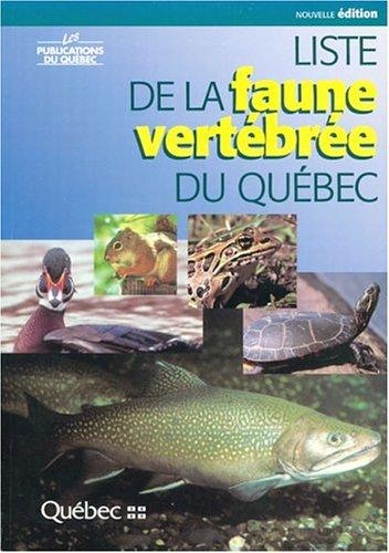 Cover for Liste de la faune vertébrée du Québec