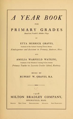 Cover for A year book for primary grades