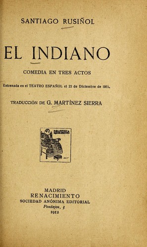 Cover for El indiano