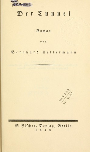 Cover for Der Tunnel, Roman