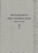 Cover for Reallexikon Der Assyriologie Und Vorderasiatischen Archaologie