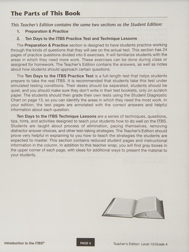 Cover for ITBS Prep and Practice Grade 4