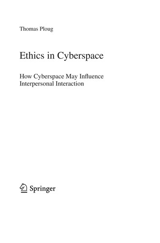 Cover for Ethics in cyberspace