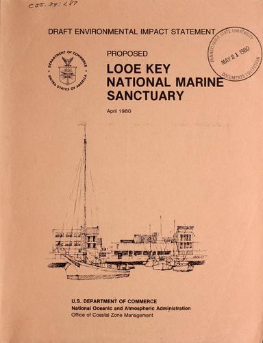 Cover for Draft environmental impact statement prepared on the proposed Looe Key National Marine Sanctuary