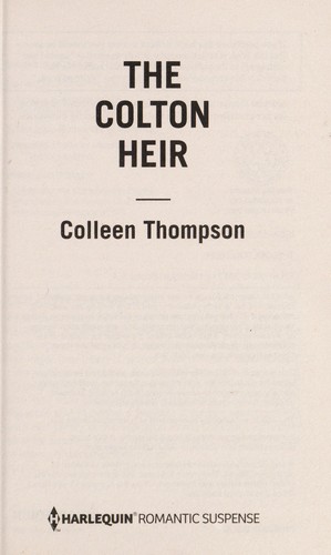 Cover for The Colton heir