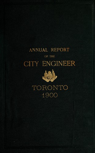 Cover for Report of the city engineer