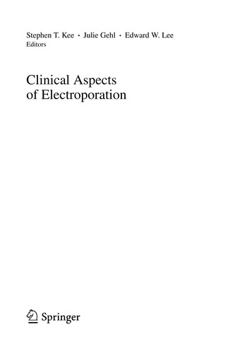 Cover for Clinical Aspects of Electroporation