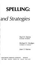 Cover for Spelling: structure and strategies