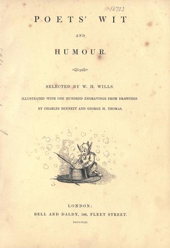 Cover for Poets' wit and humour