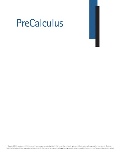 Cover for Precalculus
