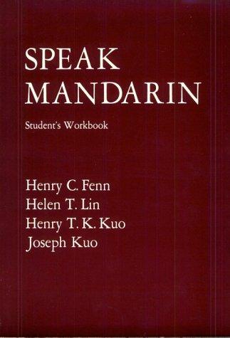 Cover for Speak Mandarin, Workbook (Yale Language Series)