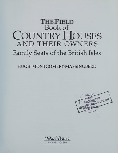 Cover for The Field book of country houses and their owners