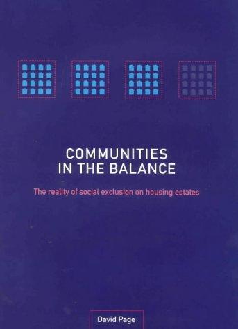 Cover for Communities in the Balance
