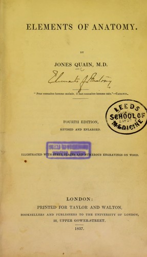 Cover for The elements of anatomy