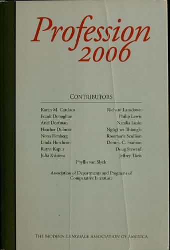 Cover for Profession 2006