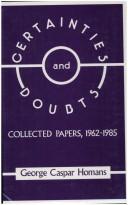 Cover for Certainties and doubts