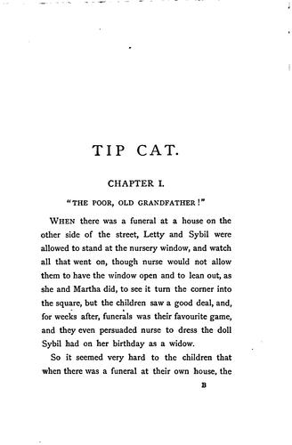Cover for Tip Cat, by the author of 'Miss Toosey's mission'.