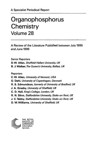 Cover for Organophosphorus Chemistry (Specialist Periodical Reports)