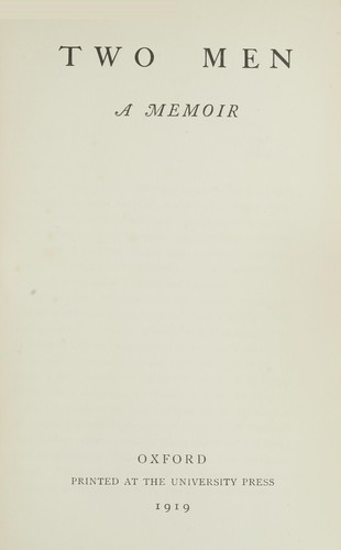 Cover for Two men