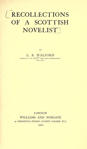 Cover for Recollections of a Scottish novelist