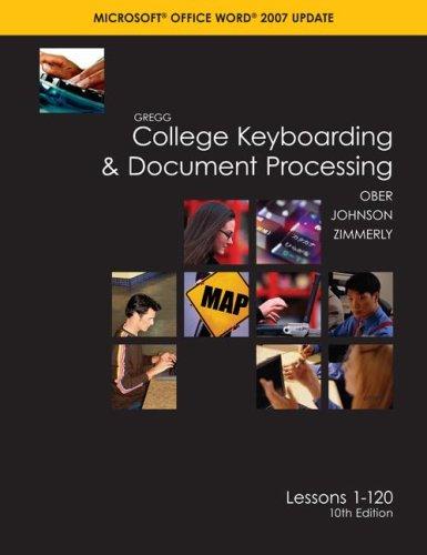 Cover for Gregg College Keyboarding & Document Processing (GDP); Microsoft Word 2007 Update, Lessons 1-120, main text
