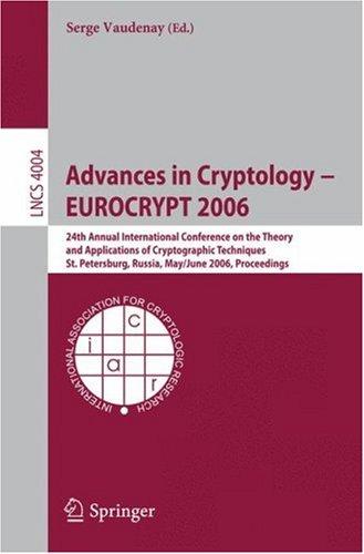 Cover for Advances in Cryptology - EUROCRYPT 2006