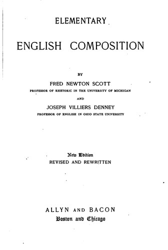 Cover for Elementary English composition
