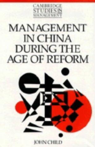 Cover for Management in China during the age of reform