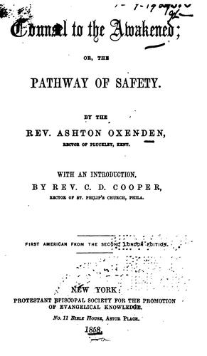 Cover for Counsel to the Awakened: Or, The Pathway to Safety