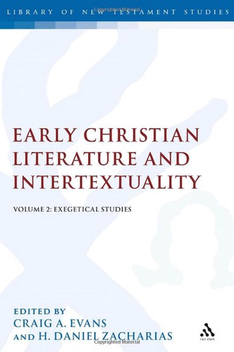 Cover for Early Christian literature and intertextuality