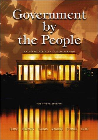 Cover for Government by the People, National, State, and Local Version, 20th Edition