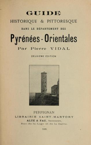 Cover for Guide historique [et] pittoresque dans le Département des Pyrénées-Orientals