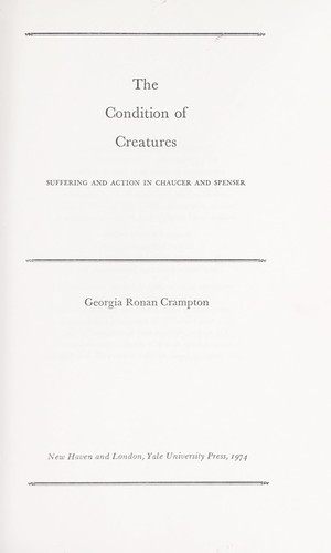 Cover for The condition of creatures