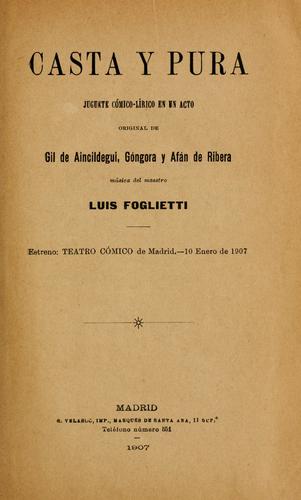 Cover for Casta y Pura