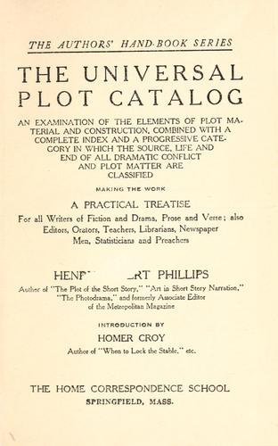 Cover for The universal plot catalog