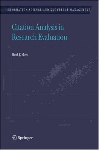Cover for Citation Analysis in Research Evaluation (Information Science and Knowledge Management)