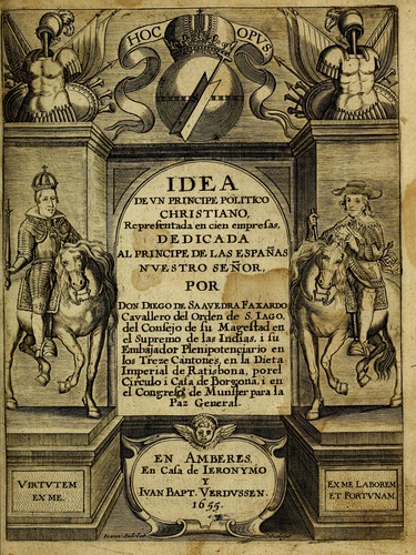 Cover for Idea de un principe politico christiano, representada en cien empresas