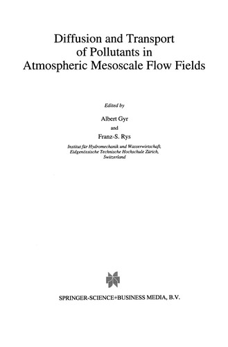 Cover for Diffusion and Transport of Pollutants in Atmospheric Mesoscale Flow Fields