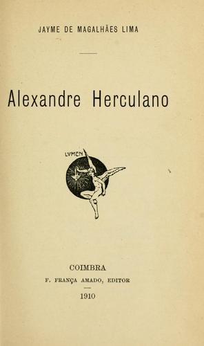 Cover for Alexandre Herculano.