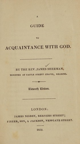 Cover for A guide to acquaintance with God